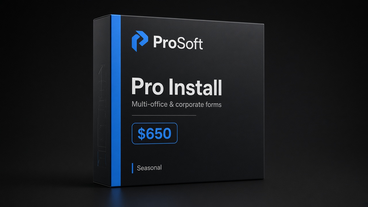 ProSoft Pro Install retail software package box $650